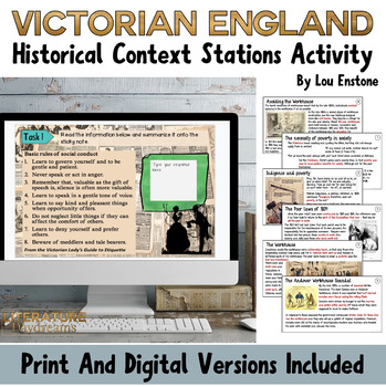 Preview of Victorian England Historical Information Print & Digital