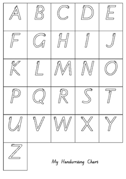 victorian modern cursive handwriting chart by bright buttons tpt