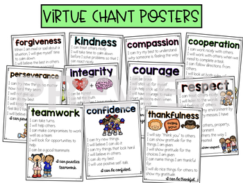 Social Emotional Learning Virtues by The Kinder Life - Amy McDonald