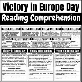 Preview of Victory in Europe Day | VE Day Reading Comprehension