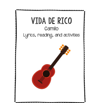 Preview of Vida de Rico by Camilo Song Activities- Digital Included
