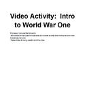 Video Activity:  Intro to World War One