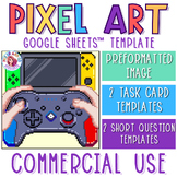 Video Game 1 Commercial Use Pixel Art Activity Templates f