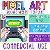 Video Game 2 Commercial Use Pixel Art Activity Templates f