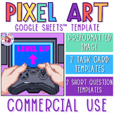 Video Game 3 Commercial Use Pixel Art Activity Templates f