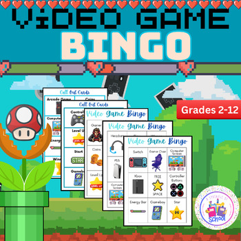Preview of Video Game Bingo Cards Digital Files Stations Centers Small Group
