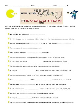 Preview of Video Game Revolution Documentary Notes