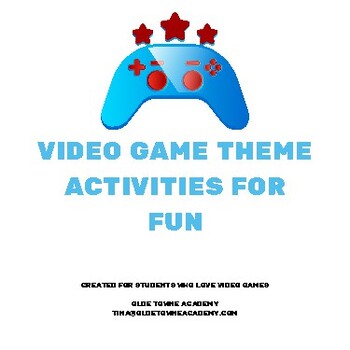 Preview of Video Game Theme Activities