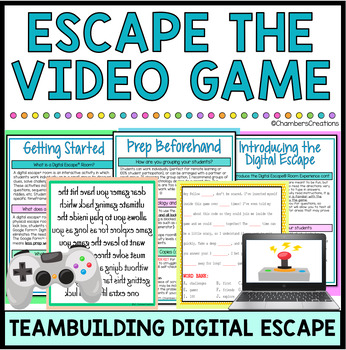 Preview of Video Game Themed Digital Escape Room Teambuilding Breakout Game