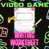 Video Game Writing Worksheet