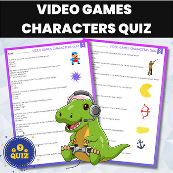 Preview of Video Games Characters Quiz | Famous Video Games Characters | Video Games Quiz