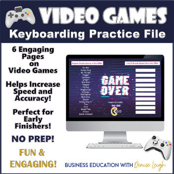 Preview of Video Games Keyboarding Practice Fun Typing | Computer Applications Activity