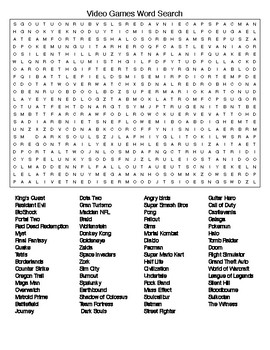 Video Games Word Search and Crossword Puzzles by Lonnie Jones Taylor