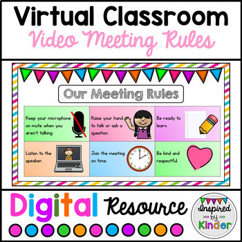Virtual Meeting Expectations for Distance Learning, EDITABLE