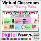 Video Meeting Rules for Distance Learning | For Google Sli