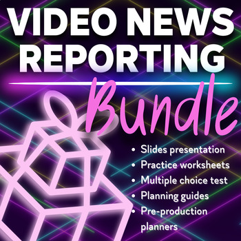Preview of Video News Reporting Bundle- Lessons, Planners, & Test