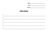 Video Notes Template