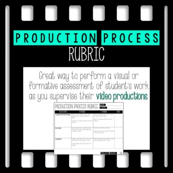 Preview of Video Production Process Rubric for Groups (Easy Formative Assessment)