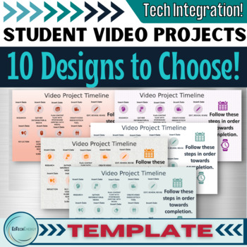 Preview of Video Project PBL Timeline Image LMS Template to Pace Students' Work