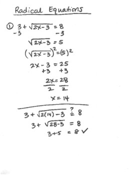 Preview of Video: Radical Equations (Algebra 2)