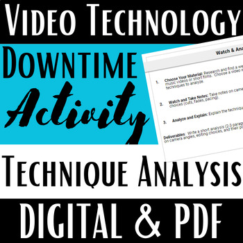 Preview of Video Tech & Production, Downtime Activity, Technique Analysis, PDF & Digital
