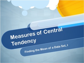 Preview of Video Tutorial: Measures of Central Tendency: Finding the Mean of a Data Set I