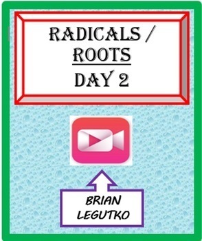 Preview of Video Tutorial & Quiz - Introduction to Radicals / Roots DAY 2: Simplifying