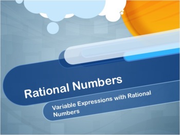 Preview of Video Tutorial: Rational Numbers: Variable Expressions with Rational Numbers