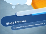 Video Tutorial: Slope Formula: Negative Slope, Coordinates