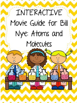 Preview of Video Worksheet (Movie Guide) for Bill Nye - Atoms and Molecules QR code link