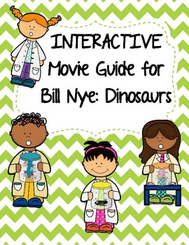 Preview of Video Worksheet (Movie Guide) for Bill Nye - Dinosaurs QR code link