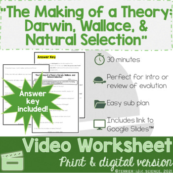 Preview of Video Worksheet for HHMI's "Making of a Theory..." - PRINT & DIGITAL