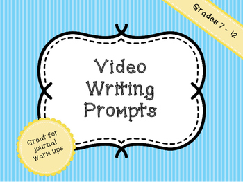 Preview of Writing Bell Ringers - Video Writing Prompts