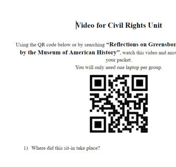 Preview of Video for Civil Rights Into Unit Station Card