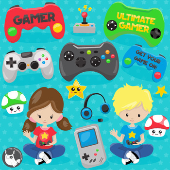 Preview of Video game clipart commercial use, vector graphics  - CL1106