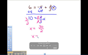Preview of Video on how to solve two step linear Equations