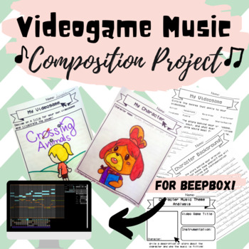 Preview of Videogame Music Composition Project and Worksheets