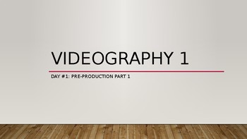Preview of Videography 1 | Notes/Activity Powerpoint