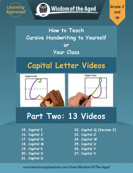 Preview of Handwriting Distance Learning - Videos for Capital Letters - Part Two