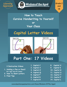 Preview of Handwriting Distance Learning - Videos for Capital Letters - Part One