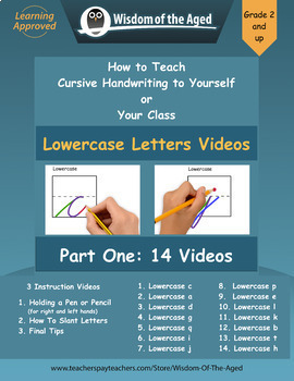 Preview of Handwriting Distance Learning - Videos For Lowercase Letters - Part One