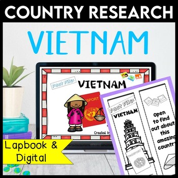 Preview of Vietnam Country Research Project | Country Study Interactive notebook | PBL