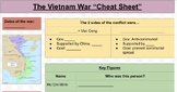 Vietnam War Cheat Sheet Activity
