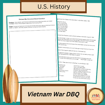 Preview of Vietnam War DBQ - Hawks v. Doves