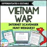 Vietnam War Differentiated Internet Scavenger Hunt WebQues