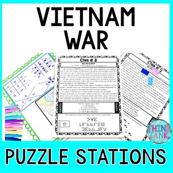 Preview of Vietnam War PUZZLE STATIONS - Reading Comprehension