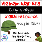 Vietnam War Era Song Analysis {Digital} | Novel Study
