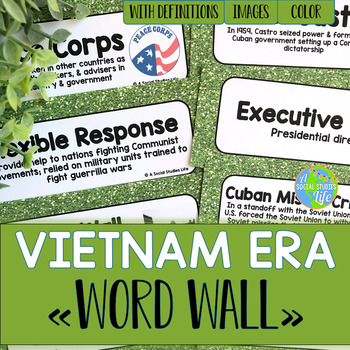Preview of Vietnam War Era Word Wall
