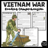 Vietnam War Informational Reading Comprehension Worksheet 