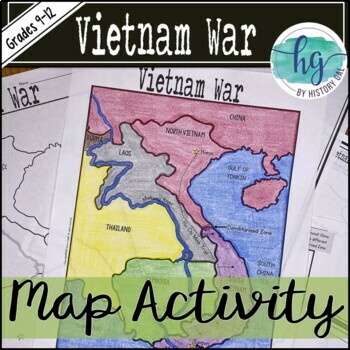Preview of Vietnam War Map Activity (Print and Digital)